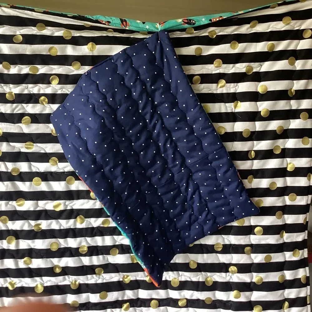 NWT  Baby/Children’s “ToThe Moon” Hand Crafted Quilt and Mini Quilt